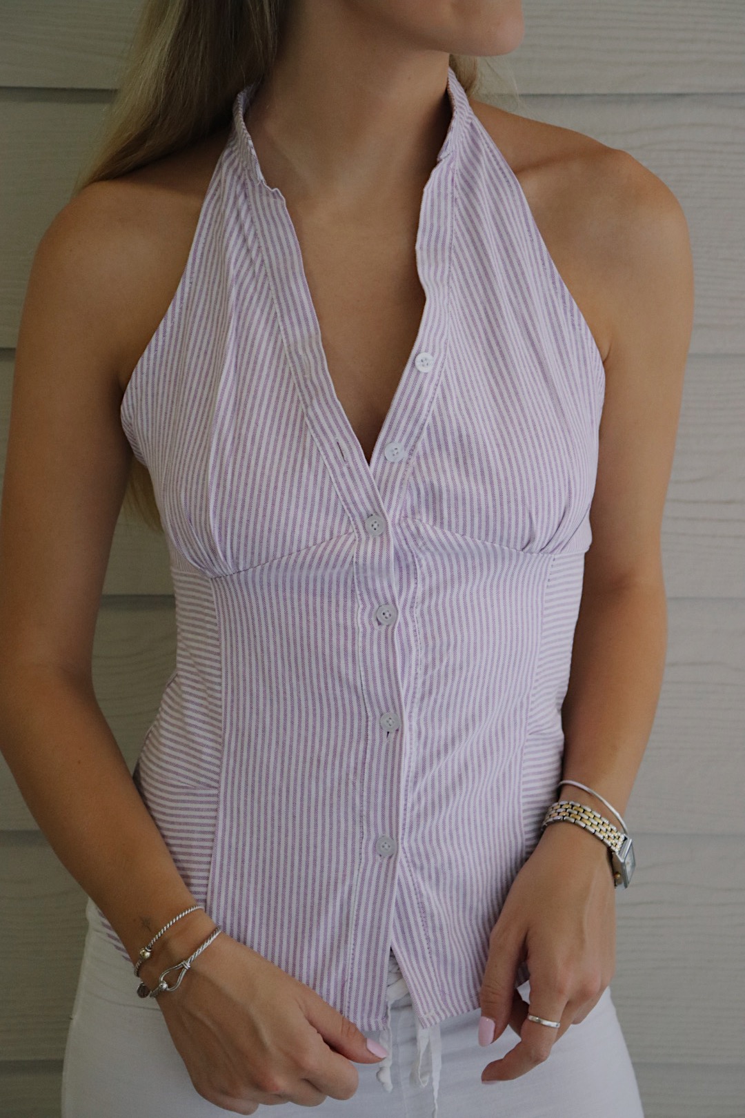 LILAC COLLARED TANK view 6