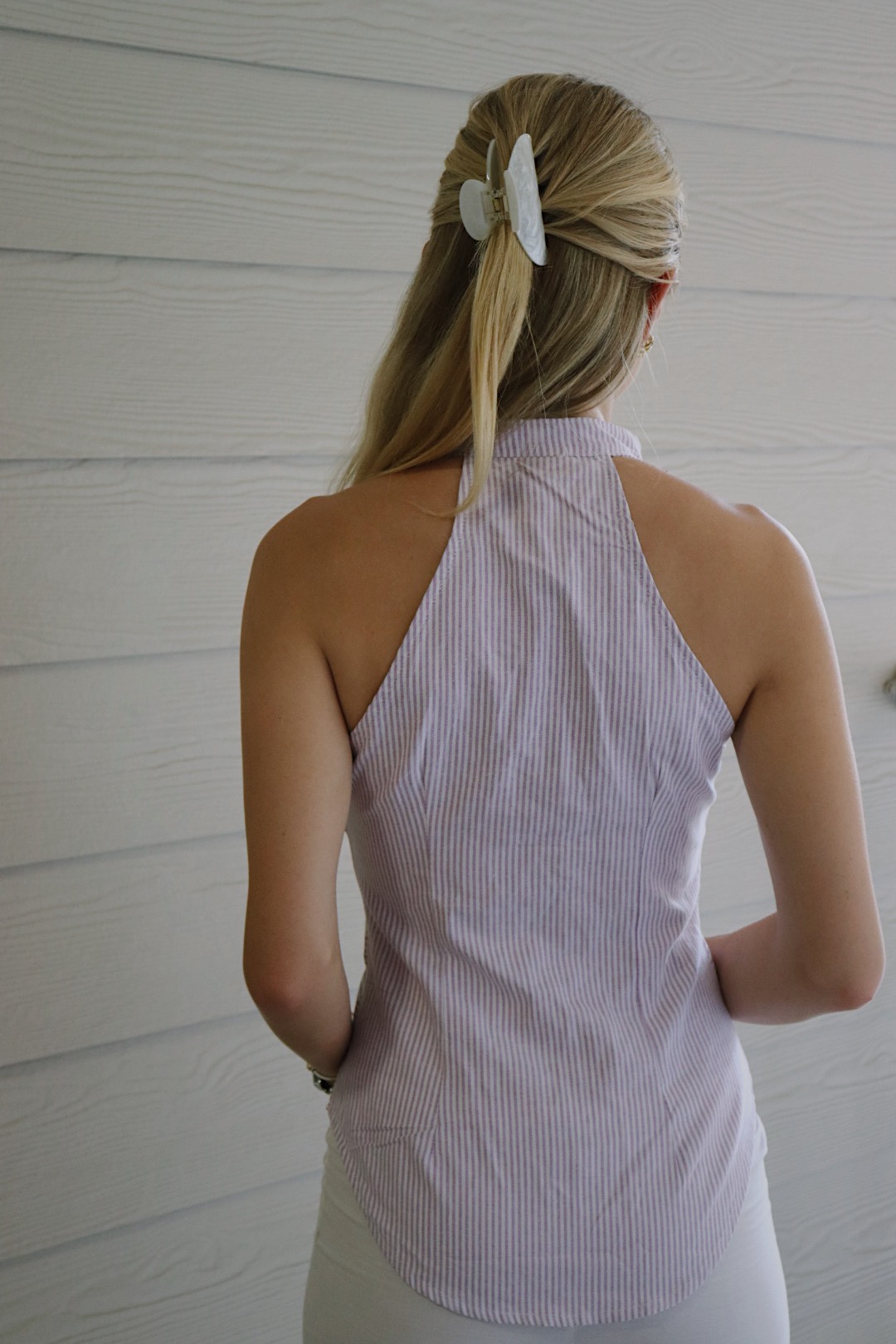 LILAC COLLARED TANK view 10